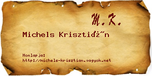 Michels Krisztián névjegykártya